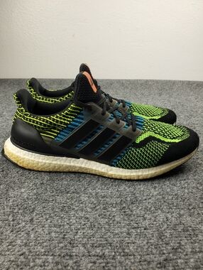 Adidas Ultraboost 5.0 DNA Mens 13 Running Shoes Sneakers GX4103 Black Green Blue
